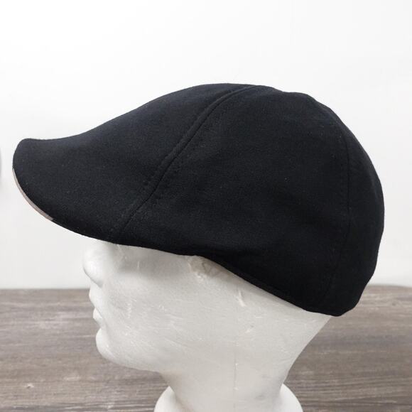 Boston Scally Co Hat Flat Cap Fitted Mens Small Black Camo Brim Ivy Olive - Picture 6 of 11